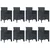 Vrtni set za objed 9 pcs Antracit Polipropilen
