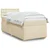 Vidaxl Box spring postelja z vzmetnico krem 80x200 cm blago