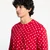 Majice Comme des Garçons PLAY Heart Logo Long Sleeve Tee UNISEX Red XXS
