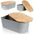 Vilde 259302 - Kutija za hleb 33 x 18,5 x 12 cm - Siva