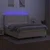 Vidaxl Box spring postelja z vzmetnico LED krem 160x200 cm blago