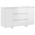 Komoda s 3 ladice sjajna bijela 120x41x75 cm konstruirano drvo