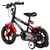 vidaXL Dječji bicikl 12 inča crno-crveni