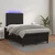 Krevet box spring s madracem LED crni 120 x 190 cm umjetna koža