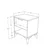 Hanah Home noćni ormarić Vel3-Sw, 44 cm, hrast / beli