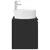 Umivaonik s policom Crna 49,5 x 44,5 x 65 cm Konstruirano drvo