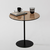 Hanah home Klub sto Chill 50x50x50cm Crno-Bronzi