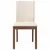 Vidaxl Jedilni stoli z blazinami 2 kosa Brown Solid Wood Rubber