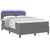LED Box Spring Krevet Svijetlo siva i bijela. 140 x 190 cm