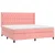 Vidaxl Box spring postelja z vzmetnico roza 200x200 cm žamet