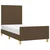 Vidaxl Posteljni okvir brez vzmetnice temno rjav 90x200 cm blago