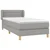 Vidaxl Box spring postelja z vzmetnico svetlo siva 90x200 cm blago