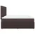 Vidaxl Box spring postelja z vzmetnico temno rjava 180x200 cm blago