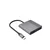 Adapter Gembird A-CM-COMBO3-04, USB-C, 3v1 (2x USB A, 2x HDMI, PD), siva