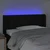 Vidaxl LED posteljno vzglavje črno 83x16x78/88 cm blago