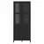 Visoka komoda VIKEN crna 80 x 40 x 190 cm od masivne borovine