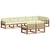 Set vanjskih sofa 8 kom. Prirodna i krem