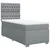 Vidaxl Box spring postelja z vzmetnico svetlo siva 80x200 cm blago