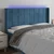 Vidaxl LED posteljno vzglavje temno modro 203x16x118/128 cm žamet