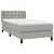 Vidaxl Box spring postelja z vzmetnico svetlo siva 90x190 cm blago