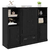 Highboard s ladicama 3 pcs Crni hrast Konstruirano drvo