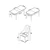 Hanah Home Set Trpezarijski sto i 6 stolica Are, Antracit-beli