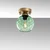 Opviq Zidna lampa Benek-15-14385, 15x15x18cm, IP20, Zlatna boje