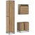 Set namještaja za kupaonicu s ladicama 3 pcs Umjetnički hrast