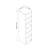 Hanah home Ormar Kale 45x190x52cm Antracit