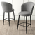 Hanah Home Set barskih stolica Alte, 6 komada, Sivo-crni