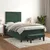 Vidaxl Box spring postelja z vzmetnico temno zelena 120x200 cm žamet
