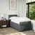 vidaXL Box spring postelja z vzmetnico temno siva 100x200 cm blago