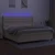 Greatstore Box spring postelja z vzmetnico LED krem 200x200 cm blago