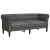 2-dijelni set sofa tamnosivi od tkanine