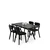 Hanah Home Trpezarijski set, 5 komada, Crni