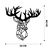 Wallity Zidna dekoracija Deer, 50x49 cm, 1.2mm, Crna
