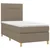 Vidaxl Box spring postelja z vzmetnico taupe 100x200 cm blago