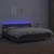 Vidaxl Box spring postelja z vzmetnico LED siva 200x200cm umetno usnje