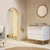 Quax® previjalna lesena podloga za komodo Flow, white & oak