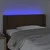 Vidaxl LED posteljno vzglavje temno rjavo 83x16x78/88 cm blago