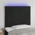 Vidaxl LED posteljno vzglavje črno 90x5x118/128 cm žamet