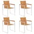 Vrtne stolice s jastucima 4 kom od masivnog bagremovog drva