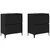Komode 2 pcs Crni hrast 60 x 35 x 70 cm Konstruirano drvo