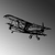 Wallity Zidna dekoracija Aereo-1, 74x39cm, Crna