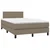 Vidaxl Box spring postelja z vzmetnico LED taupe 120x190 cm blago