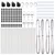 Stup za ogradu 26 pcs Siva 3,2 x 3,2 x 100 cm