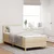 LED Box Spring Krevet s LED trakama Krema 80 x 200 cm tkanina