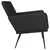 Klupa crna 108 x 35 x 41 cm baršunasta