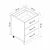Hanah Home kuhinjski element Minar 4163, 60 cm, beli