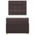 Vidaxl Box spring postelja z vzmetnico temno rjava 100x200 cm blago